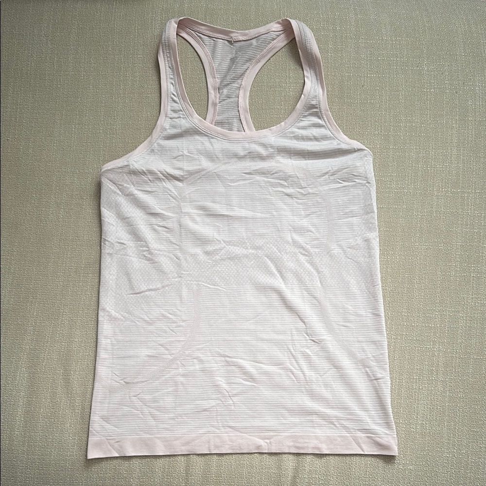 Lululemon Swiftly tech hip length tank top strawberry milkshake